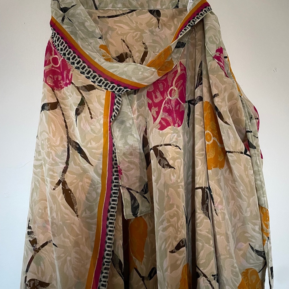 Silk wrap skirt